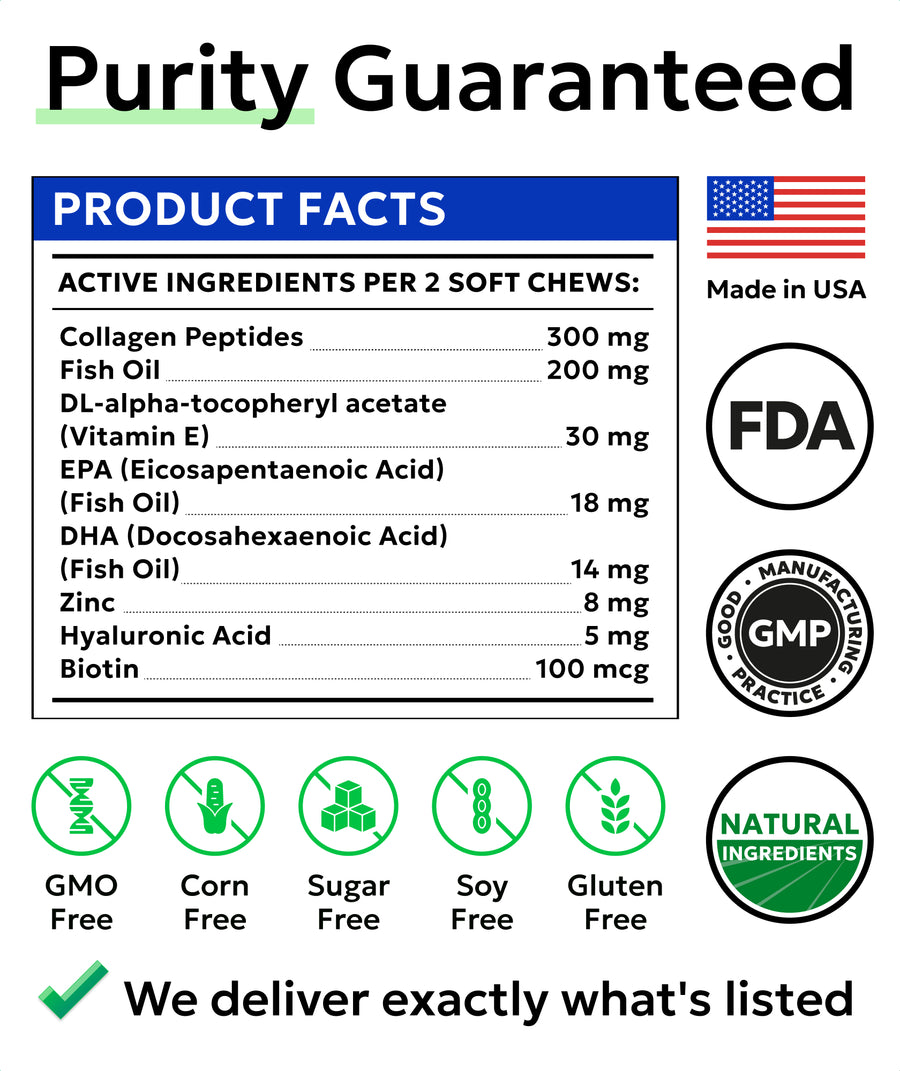 Advanced Omega & Collagen Chews for Dogs